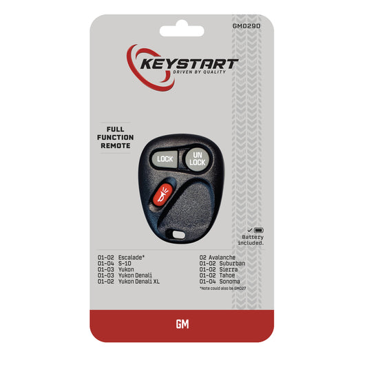 KeyStart GM029 Self Programmable Remote Automotive Remote HD Key Remote Only Double For General Moto