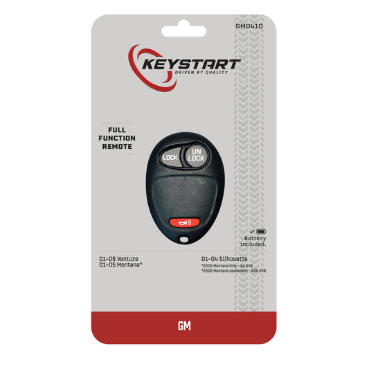 KeyStart GM041 Self Programmable Remote Automotive Remote HD Key Remote Only Double For General Moto