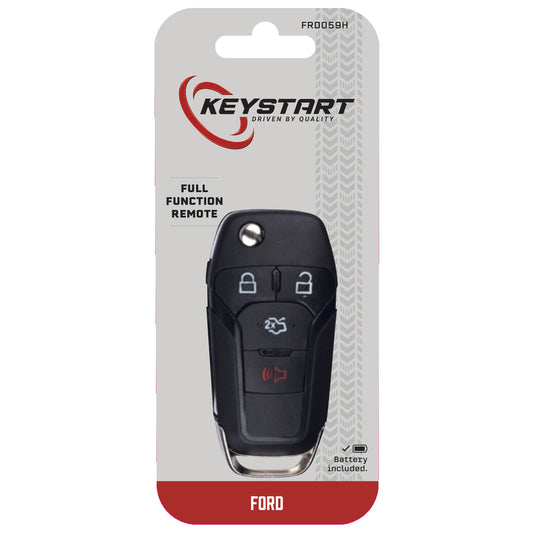 KeyStart FRD059 Advanced Security Automotive Flip Key Sidewinder Blade Double For Ford