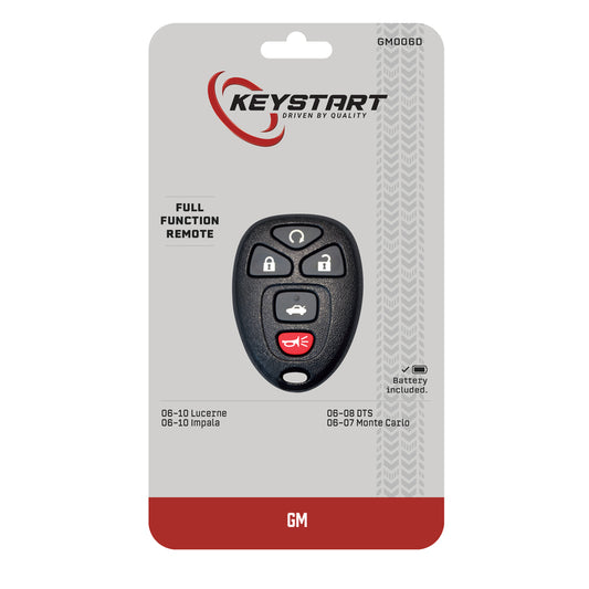 KeyStart GM006 Self Programmable Remote Automotive Remote HD Key Remote Only Double For General Moto