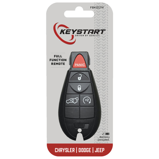 KeyStart FBK017 Advanced Security Automotive Key FOB Shell Traditional Blade Double For Chrysler Dod
