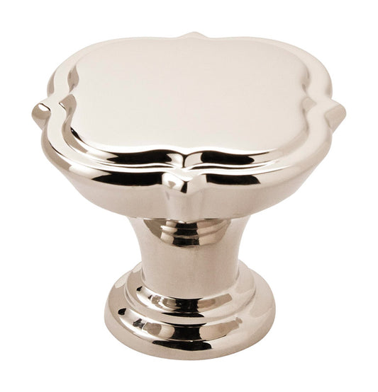 Amerock Grace Revitalize Quatrefoil Cabinet Knob 1-3/8 in. D 1-3/16 in. Polished Nickel 1 pk