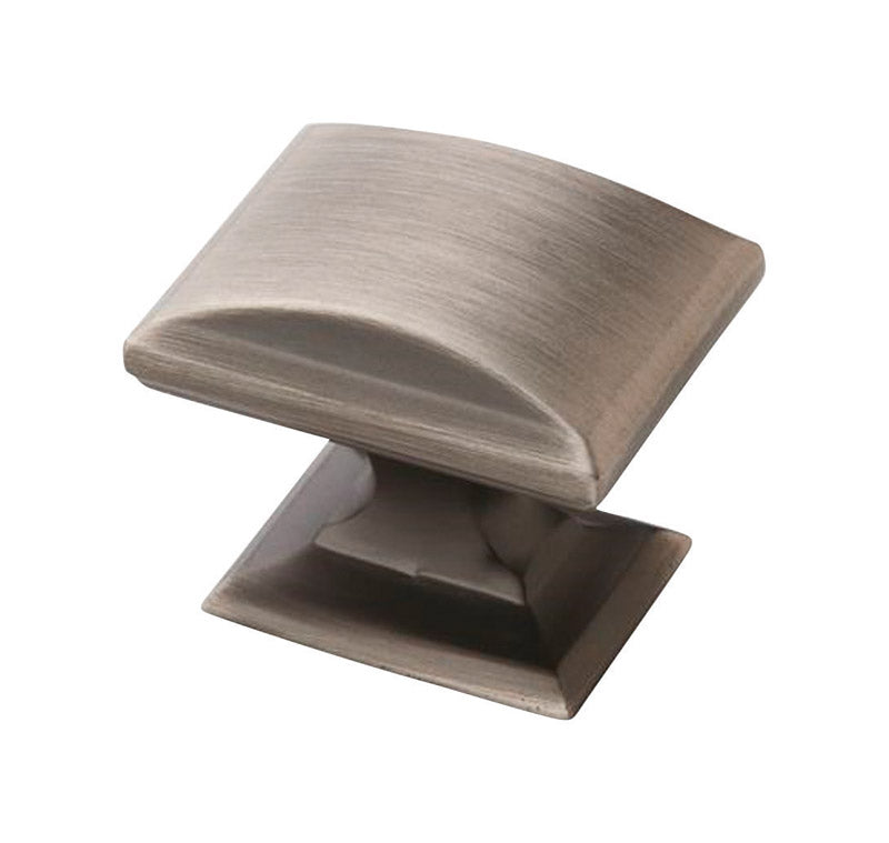 Amerock Candler Rectangle Cabinet Knob 1-1/8 in. Antique Silver 1 pk