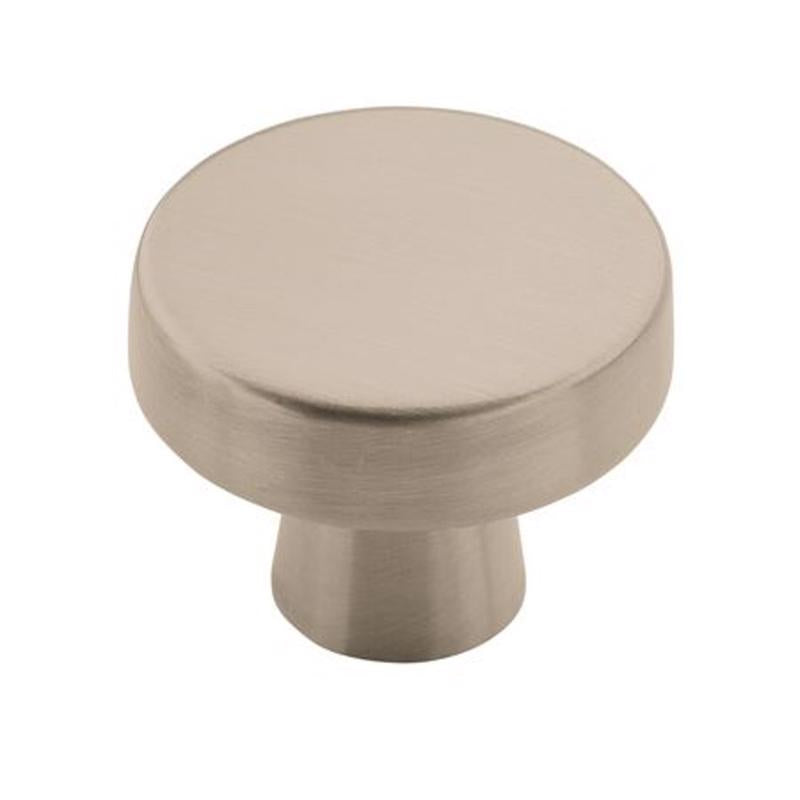 Amerock Blackrock Collection Round Cabinet Knob 1-5/16 in. D 1-1/8 in. Satin Nickel 1 pk