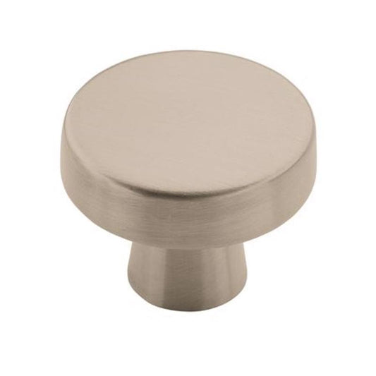 Amerock Blackrock Collection Round Cabinet Knob 1-5/16 in. D 1-1/8 in. Satin Nickel 1 pk