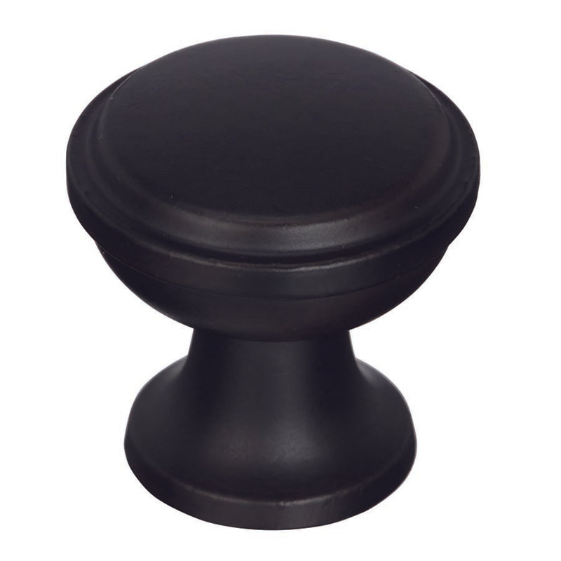 Amerock Westerly Transitional Round Cabinet Knob 1-3/16 in. D 1-3/16 in. Black Bronze 1 pk
