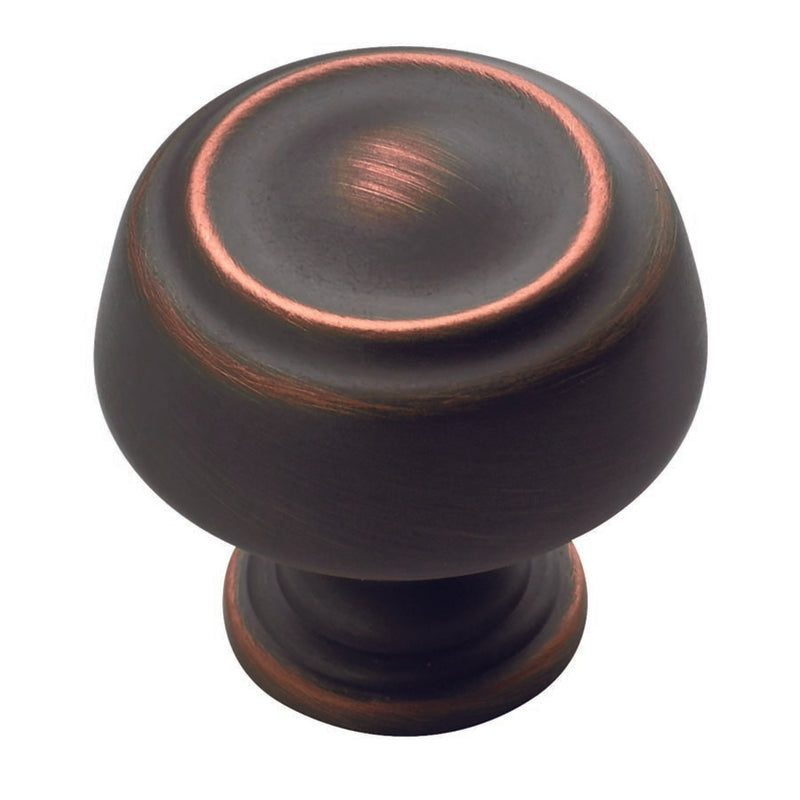 Amerock Kane & Crosley Collection Round Cabinet Knob 1-1/4 in. D 1-1/4 in. Oil Rubbed Bronze 1 pk