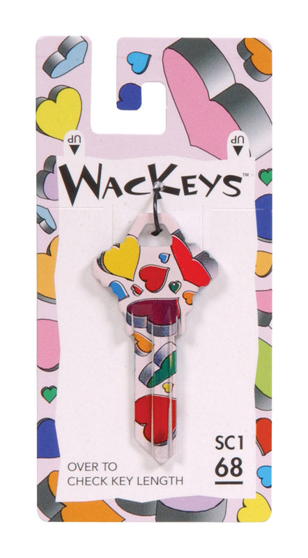 HILLMAN Wackey Hearts House/Office Universal Key Blank SC1 Single
