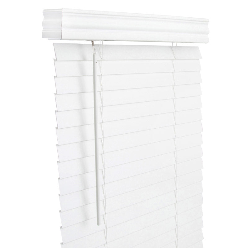 Living Accents Faux Wood 2 in. Blinds 35 in. W X 60 in. H White Cordless