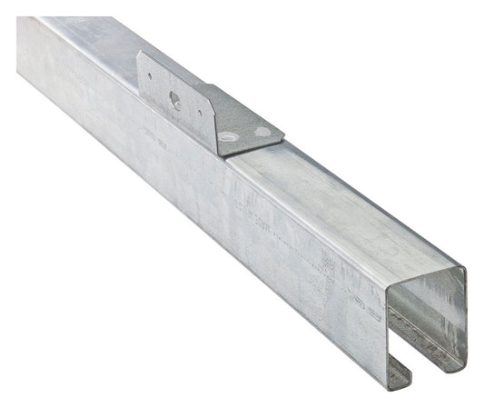 National Hardware 12 ft. L Galvanized Silver Steel Face Mount Box Rail 1 pk