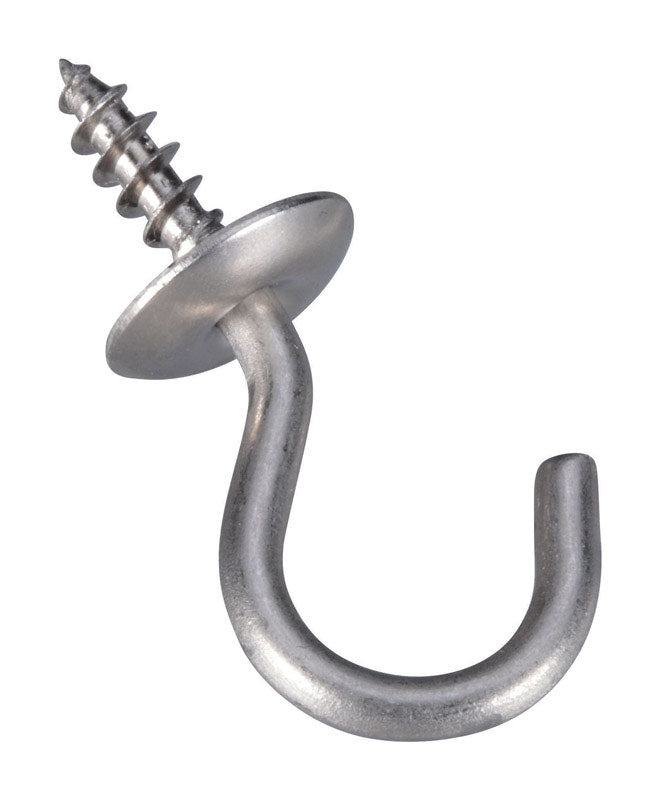 National Hardware Silver Stainless Steel Cup Hook 4 pk