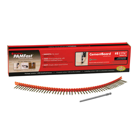 FastenMaster PamFast No. 8 X 1-5/8 in. L Star Wafer Head Coarse Cement Board Screws