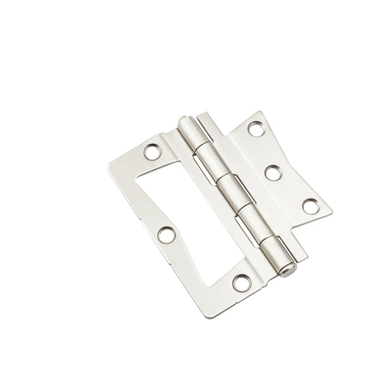 National Hardware 3-1/2 in. L Satin Nickel Surface-Mounted Hinge 2 pk