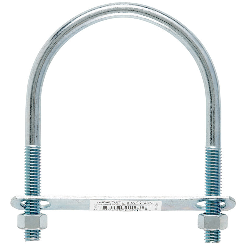 Hampton 3/8 in. X 3-1/2 in. W X 4-5/8 in. L Coarse Zinc-Plated Steel U-Bolt
