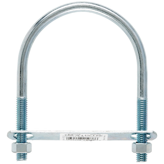 Hampton 3/8 in. X 3-1/2 in. W X 4-5/8 in. L Coarse Zinc-Plated Steel U-Bolt