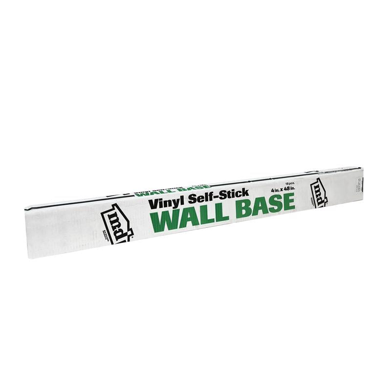M-D BUILDING PRODUCTS 4 in. H X 0.08 in. W X 48 in. L Self-Stick Black Vinyl Wall Base