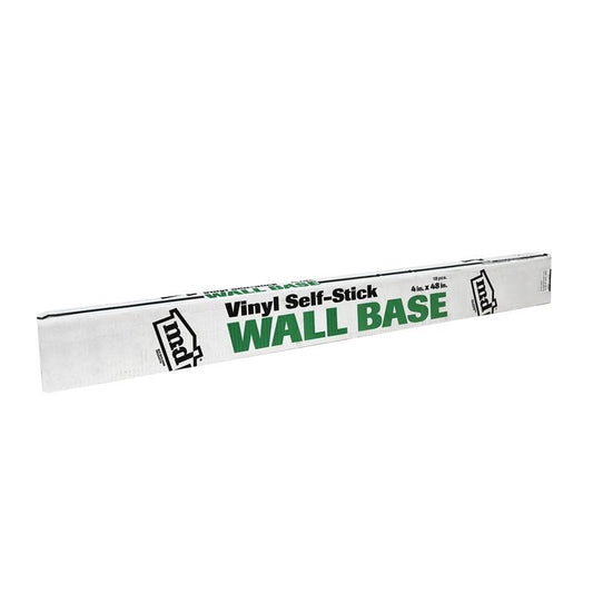 M-D BUILDING PRODUCTS 4 in. H X 0.08 in. W X 48 in. L Self-Stick Black Vinyl Wall Base