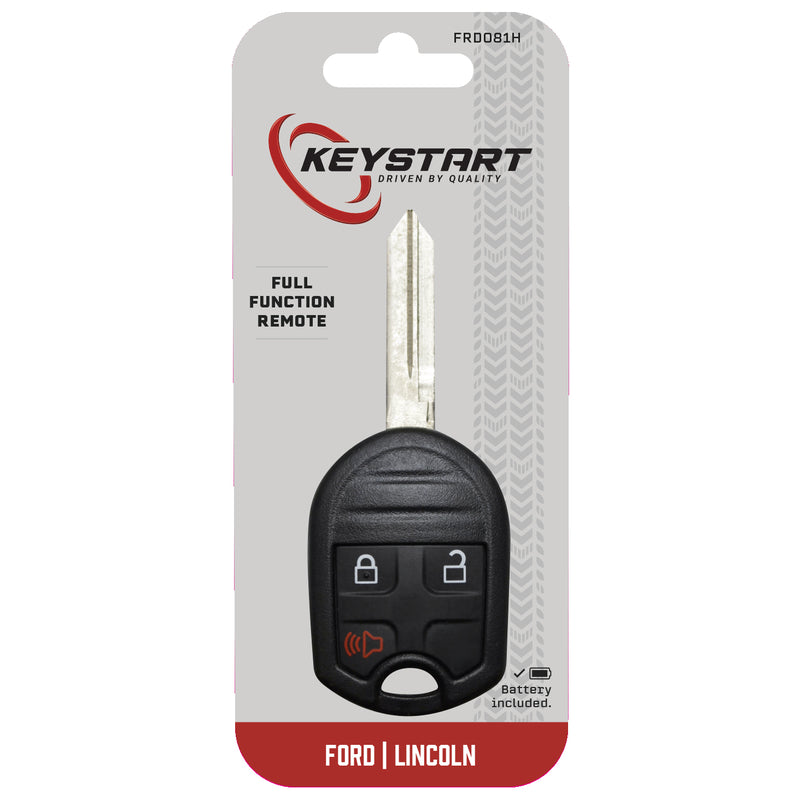 KeyStart FRD081 Advanced Security Automotive Remote HD Key Traditional Blade Double For Ford Lincoln