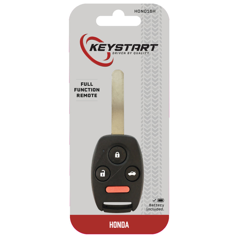 KeyStart HON016 Advanced Security Automotive Remote HD Key Sidewinder Blade Single For Honda