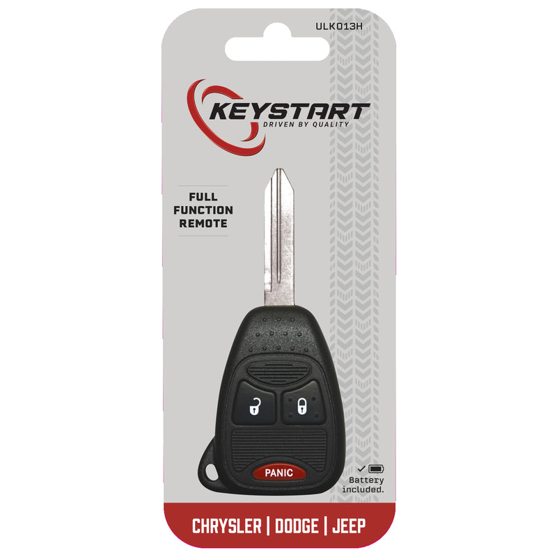 KeyStart ULK013 Advanced Security Automotive Remote HD Key Traditional Blade Double For Jeep