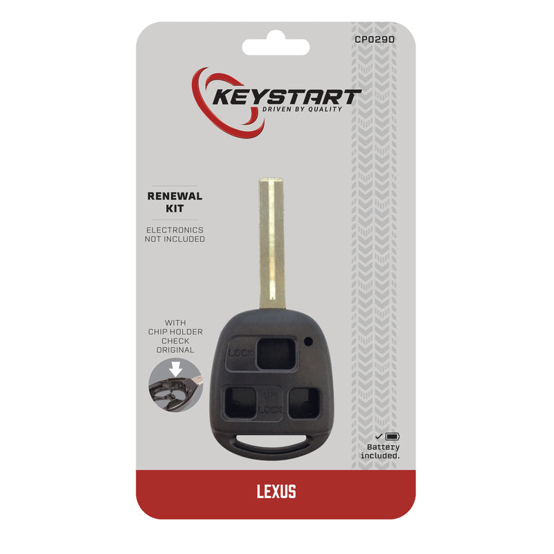 KeyStart CP029 Self Programmable Remote Automotive Replacement Key Sidewinder Blade Double For Lexus