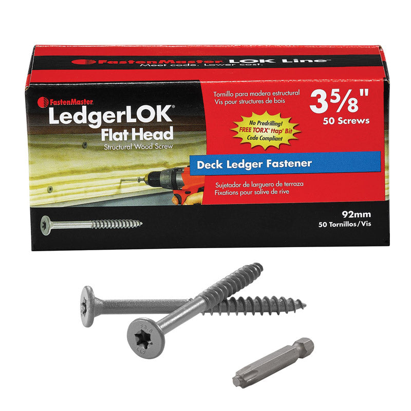 FastenMaster LedgerLok No. 12 X 3-5/8 in. L Star Epoxy High/Low Wood Screws 50 pk