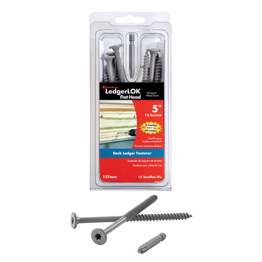 FastenMaster LedgerLok No. 14 X 5 in. L Star Flat Head High/Low Structural Screws