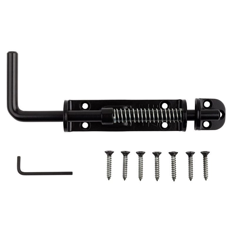 National Hardware Weather Guard 18 in. L Black Steel Sliding Bolt 1 pk