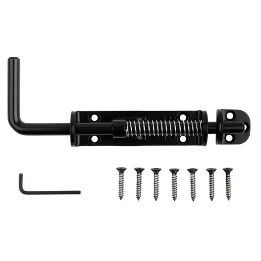 National Hardware Weather Guard 18 in. L Black Steel Sliding Bolt 1 pk