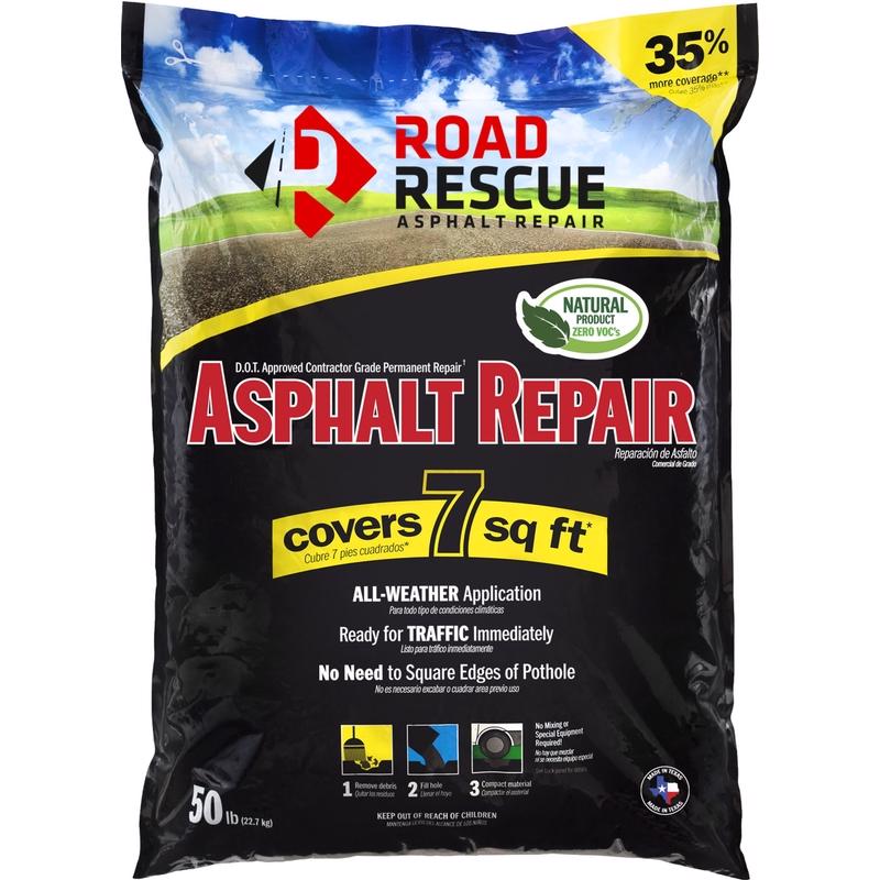 Road Rescue Black Asphalt Repair 50 lb