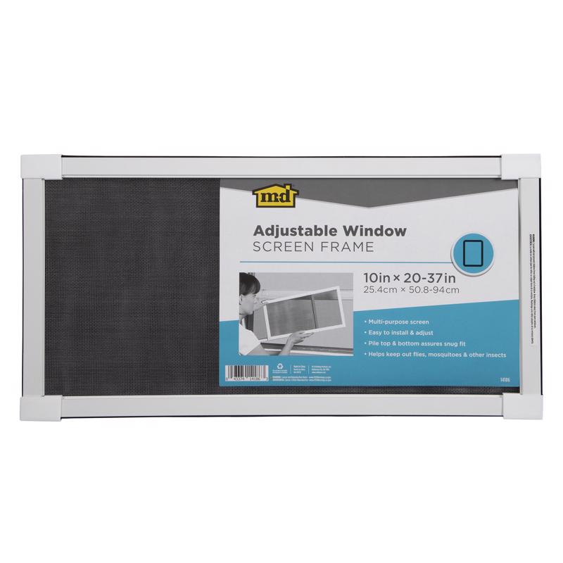 M-D BUILDING PRODUCTS White Aluminum Adjustable Screen 10 in. W X 37 in. L 1 pk
