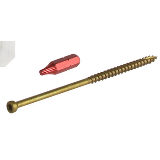 GRK Fasteners No. 9 in. X 4 in. L Star Trim Head W-Cut Construction Screws