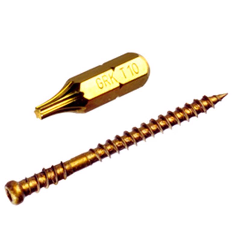 GRK Fasteners No. 8 in. X 2 in. L Star Trim Head W-Cut Construction Screws