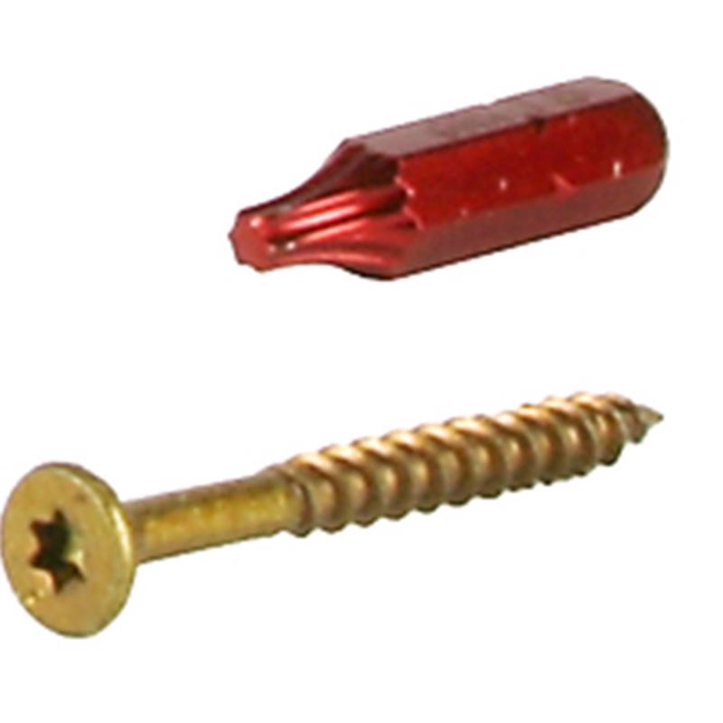 GRK Fasteners No. 8 in. X 1-1/2 in. L Star Flat Head W-Cut Multi-Purpose Screws