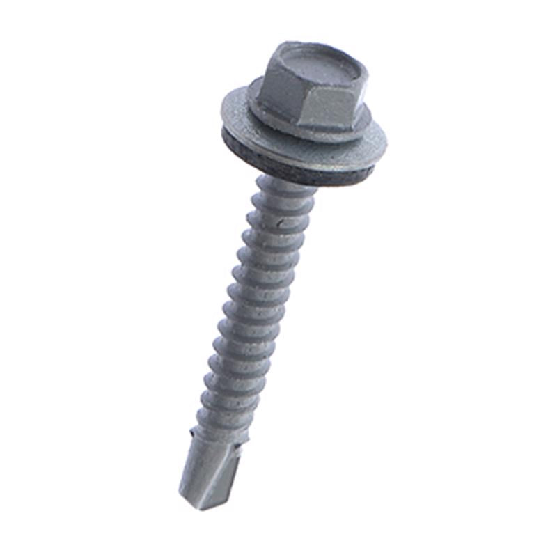 Teks No. 12 in. X 1-1/2 in. L Hex Drive Hex Washer Head Coarse Roofing Screws