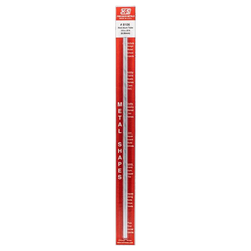 K&S 1/4 in. D X 1 ft. L Round Aluminum Tube