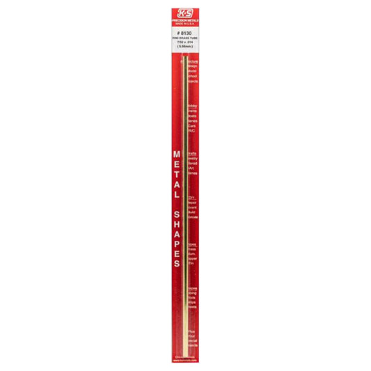 K&S 7/32 in. D X 12 in. L Round Brass Tube 1 pk