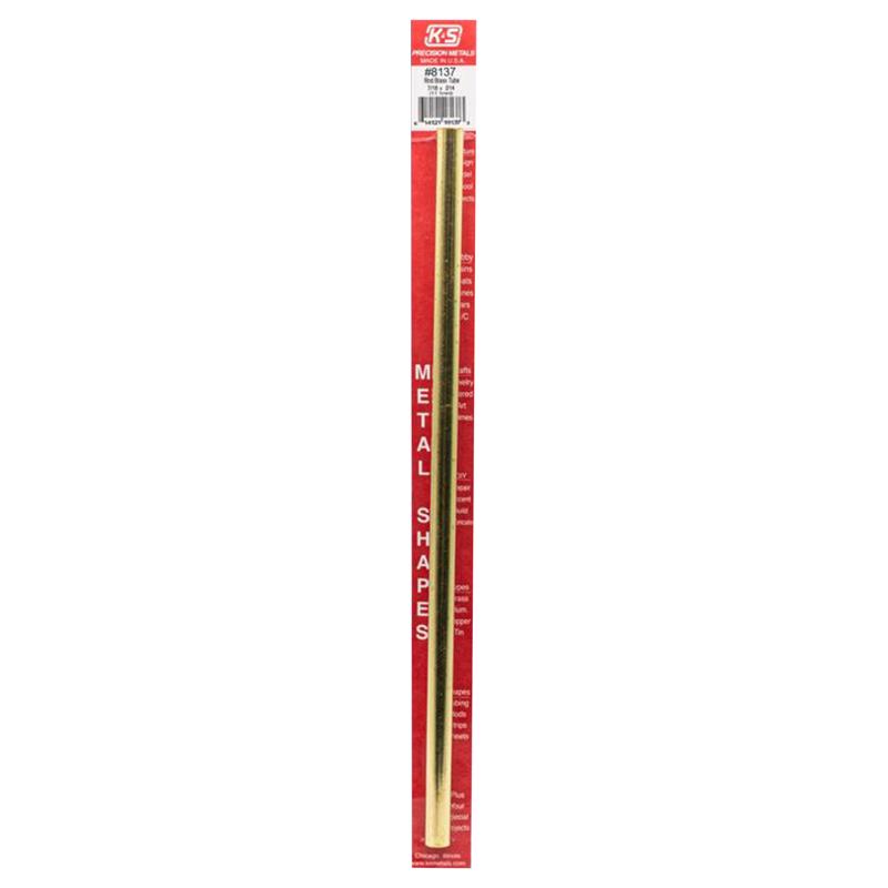 K&S 7/16 in. D X 12 in. L Round Brass Tube 1 pk