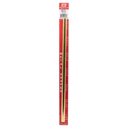 K&S 7/16 in. D X 12 in. L Round Brass Tube 1 pk