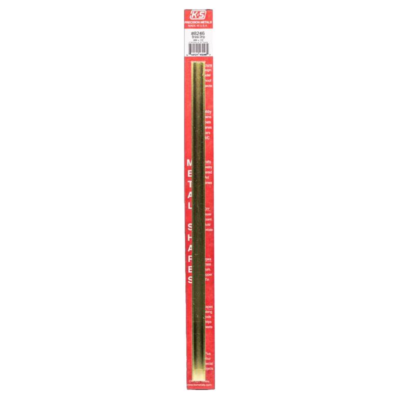 K&S 0.064 in. X 1/2 in. W X 12 in. L Mill Brass Metal Strip