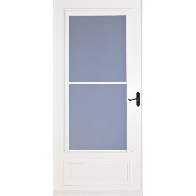 Larson 81 in. H X 32 in. W Vinyl/Wood White Mid-View Reversible Self-Storing Storm Door