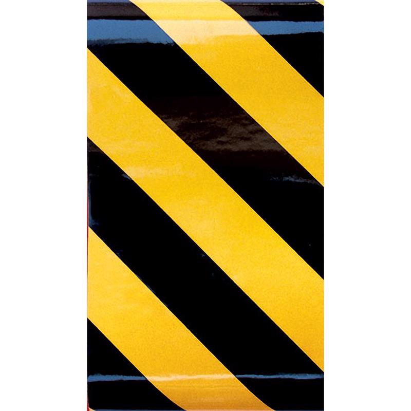 HILLMAN 2 in. W X 24 in. L Black/Yellow Reflective Safety Tape 1 pk