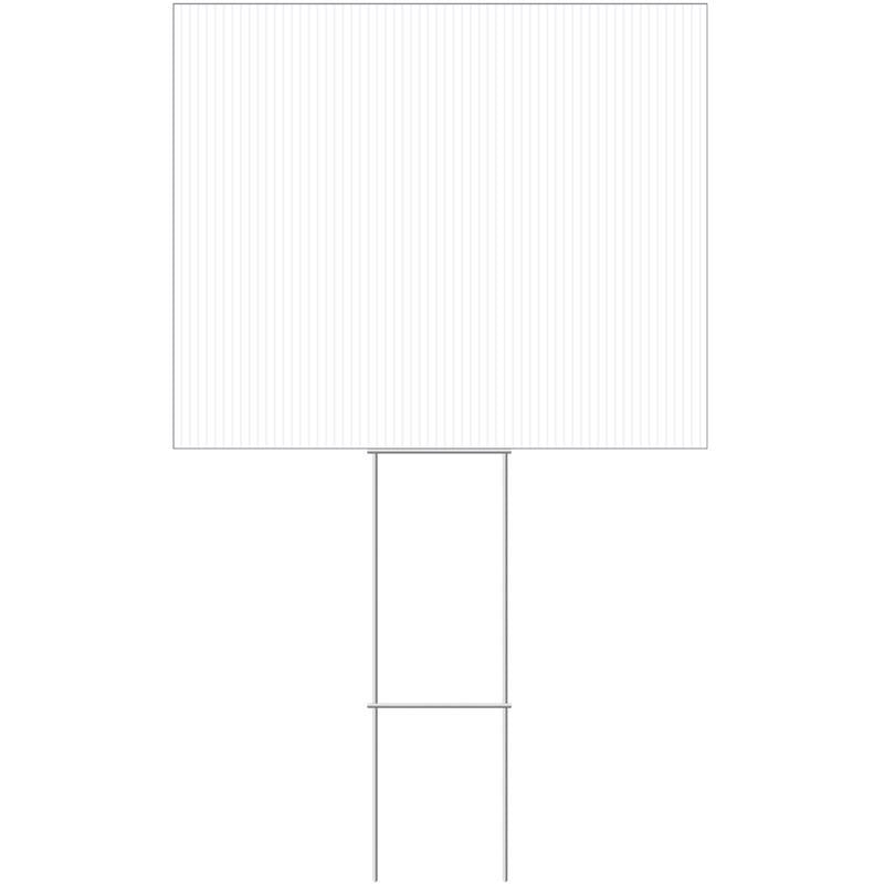 HILLMAN English White Blank Sign 20 in. H X 24 in. W