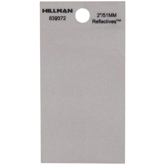 HILLMAN 2 in. Reflective Silver VinylÂ  Self-Adhesive Full Spacer Blank 1 pc