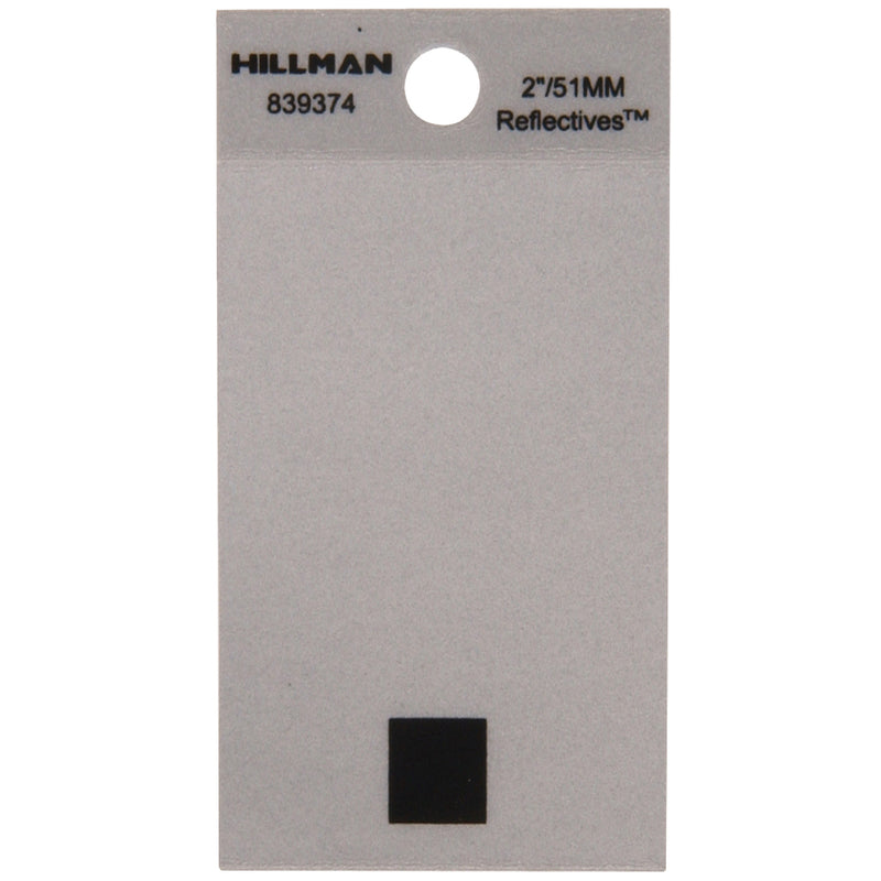 HILLMAN 2 in. Reflective Black VinylÂ  Self-Adhesive Special Character Period 1 pc