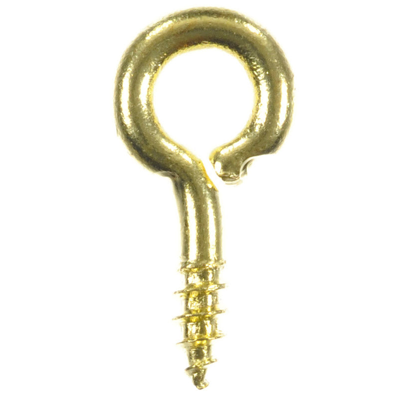 Ace 3/32 in. D X 5/8 in. L Polished Brass Screw Eye 7 lb. cap. 7 pk