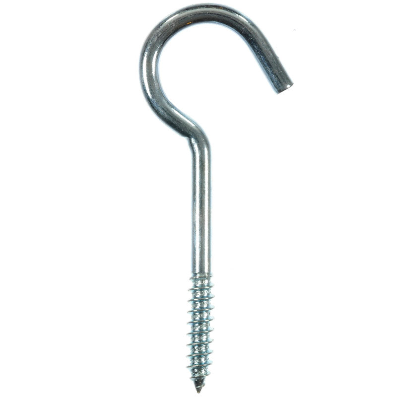 Ace Small Zinc-Plated Silver Steel 3-7/8 in. L Ceiling Hook 80 lb 2 pk