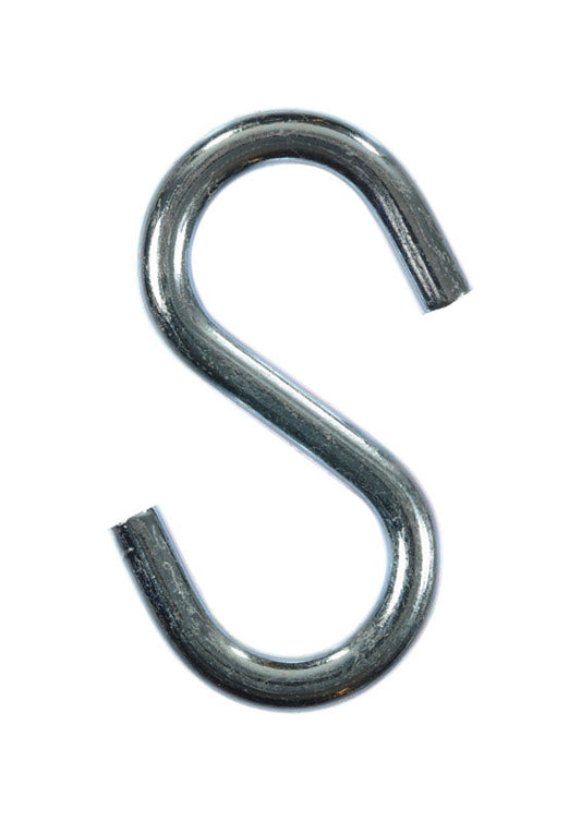 Ace Small Zinc-Plated Silver Steel 3-1/4 in. L S-Hook 240 lb 2 pk