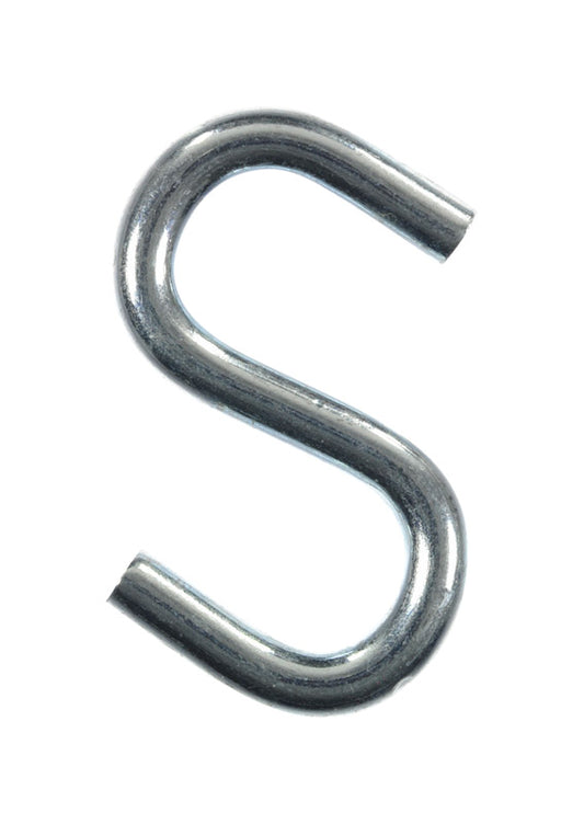 Ace Small Zinc-Plated Silver Steel 1.5 in. L S-Hook 80 lb 4 pk