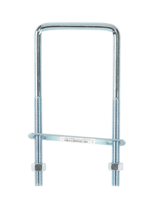 Hampton 3/8 in. X 3 in. W X 7 in. L Coarse Zinc-Plated Steel Square Bend U Bolt